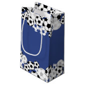 Voetbal Invitational Blue met tekst Klein Cadeauzakje (Achterkant Gekanteld)