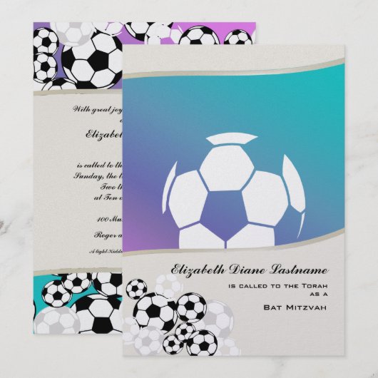 Voetbal Invitational Mitswa Kaart (Voorkant / Achterkant)