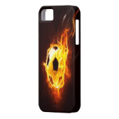 Voetbal iPhone 5 Hoesje negeren (Achterkant Links)