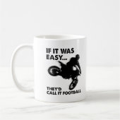 Voetbal is leuk is een grappige mok (Links)