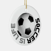 Voetbal is leven keramisch ornament (Rechts)
