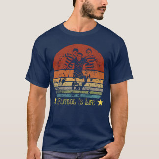 Voetbal Is Leven Vintage Voetballer Sporten Voetba T-shirt
