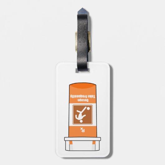 Voetbal is mijn drug bagagelabel (Achterkant verticaal)