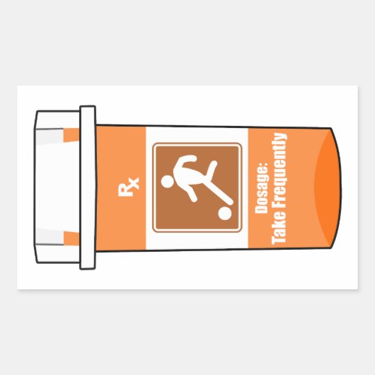 Voetbal is mijn drug rechthoekige sticker (Voorkant)