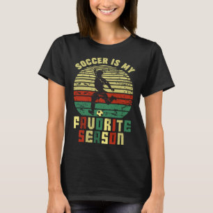 Voetbal is mijn favoriete seizoen Retro Sports T-shirt