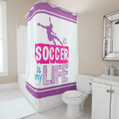 Voetbal is mijn leven douchegordijn (In situ)