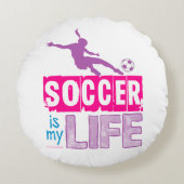 Voetbal is mijn leven rond kussen (Voorkant)