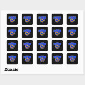 Voetbal is mijn leven vierkante sticker (Vel)