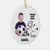 Voetbal is mijn Sport Photo Ornament (Rechts)