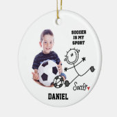 Voetbal is mijn Sport Photo Ornament (Links)