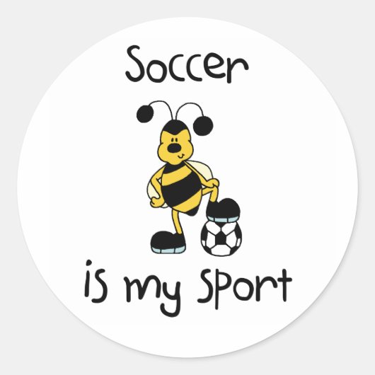 Voetbal is mijn sport ronde sticker (Voorkant)