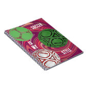 Voetbal is mijn stijl kleurrijke dagboek spiraal notitieboek (Rechterzijde)
