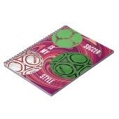 Voetbal is mijn stijl kleurrijke dagboek spiraal notitieboek (Linkerzijde)