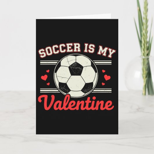 Voetbal Is Mijn Valentijn Kaart (Voorkant)
