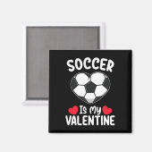 Voetbal is mijn Valentijnsdag sport Magneet (Voorkant / Achterkant)