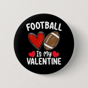 Voetbal is mijn Valentijnsdag sport Ronde Button 5,7 Cm