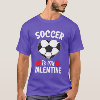 Voetbal is mijn Valentijnsdag sport vriend retro T-shirt