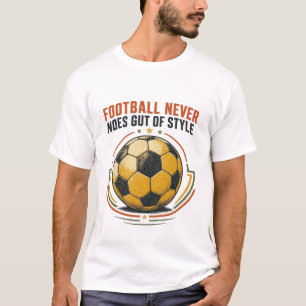 Voetbal is nooit uit de mode Vintage voetbal T-shirt