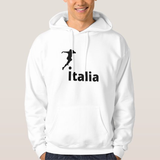 Voetbal Italië, aanpasbaar Hoodie (Voorkant)