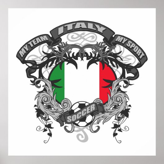 Voetbal Italië Poster (Voorkant)