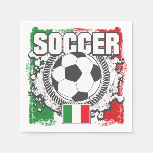 Voetbal Italië Servetten (Voorkant)