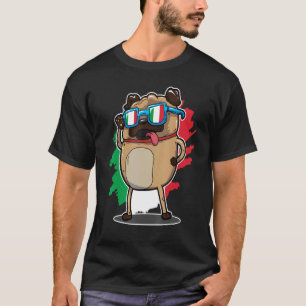 Voetbal Italië Vlag Pug 2020 Europees Kampioen T-shirt