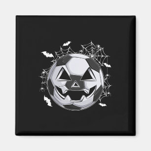 Voetbal Jack O Lantern Pompoen Gezicht Halloween K Magneet