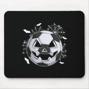 Voetbal Jack O Lantern Pompoen Gezicht Halloween K Muismat