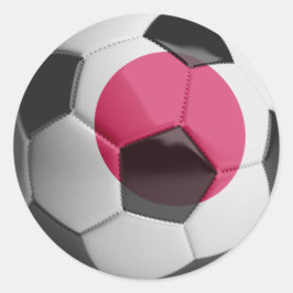 Voetbal Japanse vlag Ronde Sticker