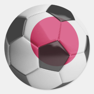 Voetbal Japanse vlag Ronde Sticker