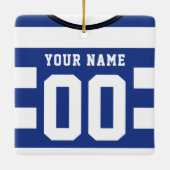  Voetbal Jersey Sjabloon Ornament (Achterkant)