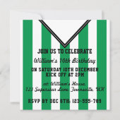 Voetbal Jersey Theme Party Nodigt Sjabloon uit, Gr Kaart (Voorkant)