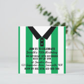 Voetbal Jersey Theme Party Nodigt Sjabloon uit, Gr Kaart (Staand voorkant)