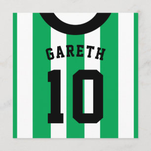 Voetbal Jersey Theme Party Nodigt Sjabloon uit, Gr Kaart