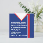 Voetbal Jersey Theme Party Nodigt Sjabloon uit Kaart (Staand voorkant)