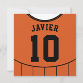 Voetbal Jersey Theme Party Nodigt Sjabloon uit Kaart (Achterkant)