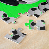 Voetbal Jigsaw Puzzel Helder Groen (Zijkant)