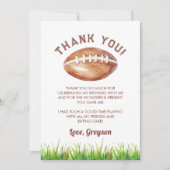 Voetbal Jongen 1e Verjaardag Bedankkaart (Voorkant)