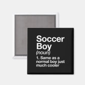 Voetbal Jongen Definitie Grappige Sport  Magneet (Voorkant / Achterkant)