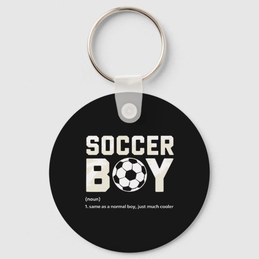 Voetbal Jongen Definitie Sleutelhanger (Voorkant)