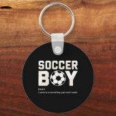 Voetbal Jongen Definitie Sleutelhanger (Voorkant)