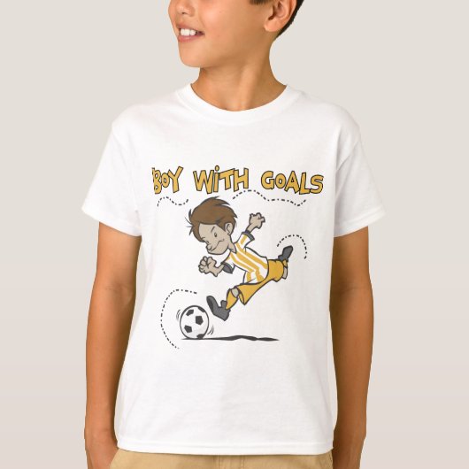 Voetbal - Jongen met Doeloverhemden en GIfts T-shirt (Voorkant)