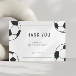 Voetbal Jongen Verjaardag Bedankkaart