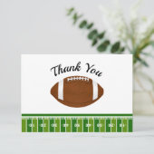 Voetbal Jongen Verjaardagsfeestje Bedankkaart (Staand voorkant)