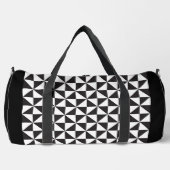 Voetbal Jongens Geometrisch Patroon Wit Zwart Mono Plunjezak (Voorkant)