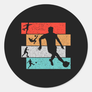 Voetbal Jongens Kinderen Mannen  Ronde Sticker