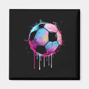 Voetbal Jongens Meisjes Geweldig Kleurrijk Voetbal Magneet