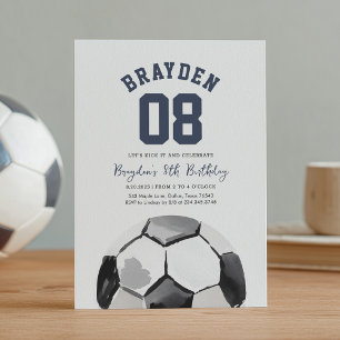 Voetbal Jongens Sporten Verjaardagsuitnodiging Kaart