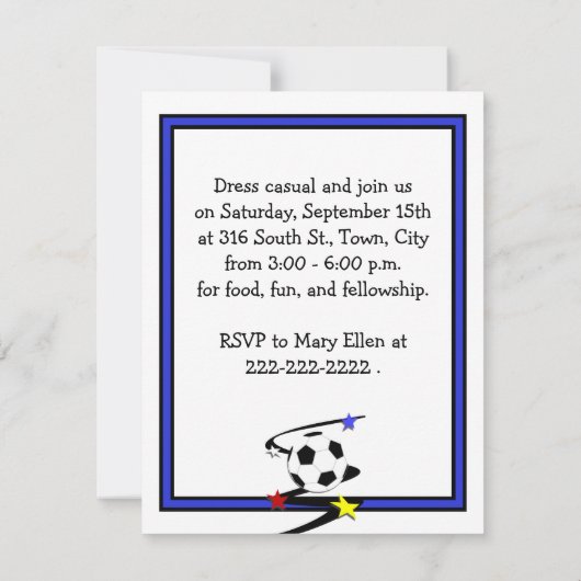 Voetbal Kaart (Achterkant)