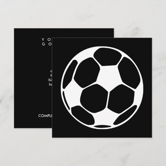 voetbal kaart (Voorkant / Achterkant)